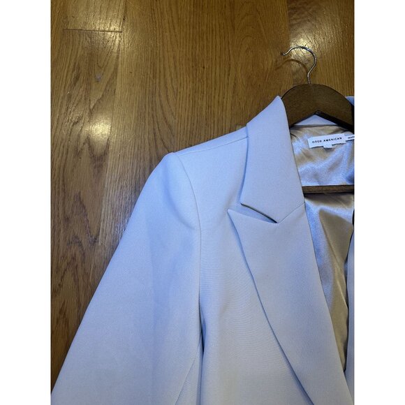 NWT Good American Cropped Blazer Size 2 – Tie Open Back Statement Jacket Modern - Picture 6 of 9
